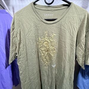 Olive Green Graphic Women's Tee - Chihuly